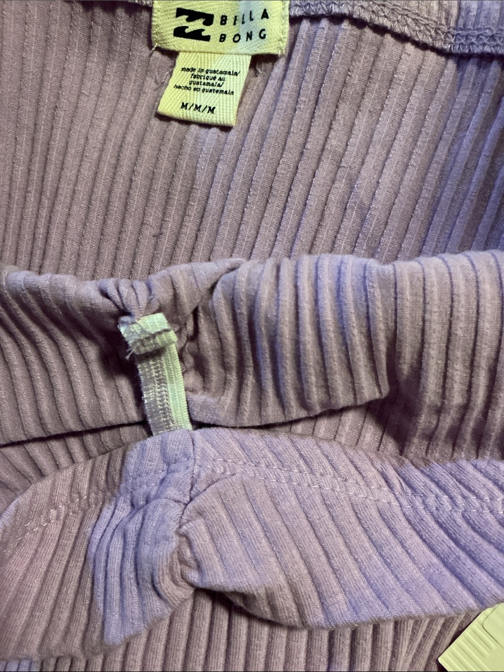 Billabong Lilac Ribbed Tube Top - Light Purple - Picture 9 of 9